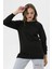 Kadın Bisiklet Yaka Yırtmaç Detaylı Sweatshirt 245048 - 4