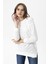 Kadın Bisiklet Yaka Yırtmaç Detaylı Sweatshirt 245048 - 3