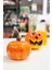 Halloween 3 Lü Bal Kabağı Süs Seti Işıklı Balkabağı Mum Gülen Balkabağı Figür ve Küçük Balkabağı Figür 3