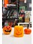 Halloween 3 Lü Bal Kabağı Süs Seti Işıklı Balkabağı Mum Gülen Balkabağı Figür ve Küçük Balkabağı Figür 4
