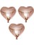 Kalp Folyo Balon 3 Adet Rose Gold 1