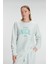 Kadın Uzun Kol Polar Pijama TAKIMI11269 1