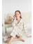 Kadın Pamuklu Uzun Kol Gömlek Pantolon Pijama Takımı 11212 2