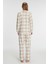 Kadın Pamuklu Uzun Kol Gömlek Pantolon Pijama Takımı 11212 4