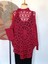 Hippybutik Kırmızı Salaş Tığ Dokuma Elişi Tasarım Tesettür Giyime Uygun Dantel Tunik/bluz 1