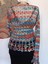 Hippybutik Kadın Kruvaze Ajurlu Mavi / Turuncu Renkli Elişi Hırka / Kruvaze Bluz 4