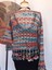 Hippybutik Kadın Kruvaze Ajurlu Mavi / Turuncu Renkli Elişi Hırka / Kruvaze Bluz 5
