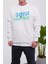 Hustle Beyaz Sweatshirt 2