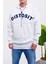 Distosit Beyaz Kapüşonlu Sweatshirt 3