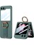 Samsung Galaxy Z Flip 6 Kılıf Kamera Korumalı Yüzüklü Karbon Tasarımlı Flip Ring Kıpta Kapak 1