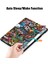 Deri Samsung Galaxy Tab S9 Ultra SM X910 X916B SM X918 Üç Katlı Stand Graffiti Tablet Kılıfı (Yurt Dışından) 5