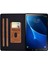 Samsung Galaxy Tab A 10.1(T580 T585) Buzağı Dokulu Pu Deri Düz ​​ Kart Tutuculu Katlanabilir Stand Tablet Kılıfı (Yurt Dışından) 2