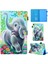 Desen Baskı Deri Kart Tutucu Samsung Galaxy Tab A 10.1 (2019) T510 T515 ELEPHANT Tablet Kılıfı (Yurt Dışından) 1