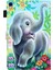 Desen Baskı Deri Kart Tutucu Samsung Galaxy Tab A 10.1 (2019) T510 T515 ELEPHANT Tablet Kılıfı (Yurt Dışından) 3