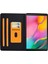 Samsung Galaxy Tab A 10.1 (2019) T510 T515 Sığır Derisi Doku Pu Deri Kart Tutucu Katlanabilir Stand Tablet Kılıfı (Yurt Dışından) 2