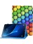 Samsung Galaxy Tab A 10.1 (T580 T585) Pu Deri Dikiş Manyetik Kapatma Kart Yuvaları Standı Tablet Kılıfı (Yurt Dışından) 1