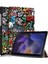 Desen Baskı Üç Katlı Stand Sert Pc Yumuşak Pu Deri Koruyucu Samsung Galaxy Tab A7 Lite 8.7 Inç SM T220 (Wi Fi) Graffiti Tablet Kılıfı (Yurt Dışından) 1