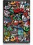 Desen Baskı Üç Katlı Stand Sert Pc Yumuşak Pu Deri Koruyucu Samsung Galaxy Tab A7 Lite 8.7 Inç SM T220 (Wi Fi) Graffiti Tablet Kılıfı (Yurt Dışından) 3