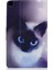 Desen Baskı Deri Samsung Galaxy Tab A7 Lite 8.7 Inç T220 T225 CAT Face Tablet Kılıfı (Yurt Dışından) 2