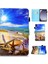 Samsung Galaxy Tab A9 Pu Deri Desen Baskı Kalem Tutucu Akıllı Gökyüzü Tablet Kılıfı (Yurt Dışından) 1