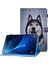 Samsung Galaxy Tab A 10.1 (T580 T585) Pu Deri Dikiş Manyetik Kapatma Kart Yuvaları Standı Tablet Kılıfı (Yurt Dışından) 1