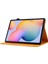 Samsung Galaxy Tab S6 Lite (2024 2022 2020) SM P610 615 Deri Desenli Baskılı Stand Haki Tablet Kılıfı (Yurt Dışından) 4
