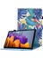 Samsung Galaxy Tab S8 SM X700 X706 Desen Baskı Pu Deri Manyetik Kart Yuvaları Kalem Tutucu Yapraklı Stand Dikiş Tablet Kılıfı (Yurt Dışından) 1