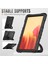 Samsung Galaxy Tab A7 10.4 (2020 2022) T500 T505 Kick Stand Pc Omuz Askılı Silikon Tablet Kılıfı (Yurt Dışından) 5