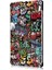 Samsung Galaxy Tab S6 Lite (2020) P610 P615 (2022 2024) CARTOON Graffiti Desenli Üç Katlı Standlı Deri Akıllı Koruyucu Tablet Kılıfı (Yurt Dışından) 4