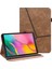 Samsung Galaxy Tab A 10.1 (2019) SM T510 (Wi Fi) Kahve Kart Tutuculu Kalem Askılı Şok Emici Deri Standı Tablet Kılıfı (Yurt Dışından) 1