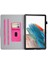 Samsung Galaxy Tab A8 10.5 (2021) SM X205 SM X200 Kumaş Dokusu Düşme Önleyici Çizilmeye Karşı Koruyucu Stand Rose Tablet Kılıfı (Yurt Dışından) 2