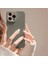 Apple iPhone 15 Pro Max Uyumlu Kılıf Woven Silikon Kılıf Gece Yeşili 3