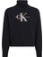 Calvin Klein Jeans Balıkçı Yaka Standart Nakışlı Siyah Kazak Kadın Chenılle Monologo Sweater 1