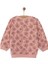 Basic Az Şardonlu Çiçek Desenli Sweatshirt Kız Bebek 2