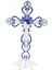 Haç Standı Haçı Katolik Süsleme 20 cm Boyunda Mavi (Yurt Dışından) 1