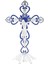 Haç Standı Haçı Katolik Süsleme 20 cm Boyunda Mavi (Yurt Dışından) 2