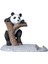Panda Panda Figürü Üstü Karikatür Dekorasyon Üstü Tabanlı Heykel (Yurt Dışından) 2