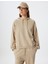 Kapşonlu Sweatshirt Basic Uzun Kollu Üç Iplik Pamuklu 3