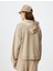 Kapşonlu Sweatshirt Basic Uzun Kollu Üç Iplik Pamuklu 4