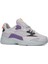 2860 M-P-Kalın Taban Hava Alabilen Spor Sneaker Nayakkabı - Gri-Yeşil-Lila - 37 3