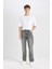 Straight Fit Normal Kalıp Normal Bel Boru Paça Jean Pantolon D1812AX24WN 2