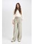CoooCoool Straight Fit Lastikli Bel Bağcıklı Cepli Basic Düz Poplin Pantol D3764AX24AU 2