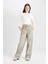 CoooCoool Straight Fit Lastikli Bel Bağcıklı Cepli Basic Düz Poplin Pantol D3764AX24AU 3