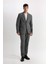 Antrasit Pantolon Tailored Regular Fit Normal Kesim Düz Paça Cepli D3704AX24AU 3