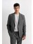 Ceket Yaka Düğmeli Blazer Ceket D6093AX24AU 4