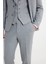 ALTINYILDIZ CLASSICS Erkek Gri Slim Fit Dar Kesim Mono Yaka Desenli Yelekli Takım Elbise 6