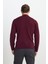 Erkek Bordo Standart Fit Normal Kesim Yarım Balıkçı Yaka Triko Kazak 4