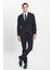 ALTINYILDIZ CLASSICS Erkek Koyu Lacivert Slim Fit Dar Kesim Kırlangıç Yaka Çizgili Takım Elbise 2
