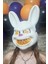 Beyaz Tavşan Cadılar Bayramı Halloween Maskesi Katil Tavşan Korkunç Maske Beyaz 4