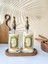 Gold Başlıklı Ahşap Altlıklı Vintage Yağdanlık - 500 ml 3